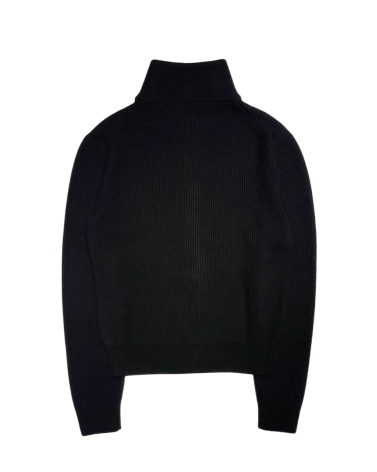 VETEMENTS / LEATHER CROSS ZIP-UP SWEATER (ME76KN104B)