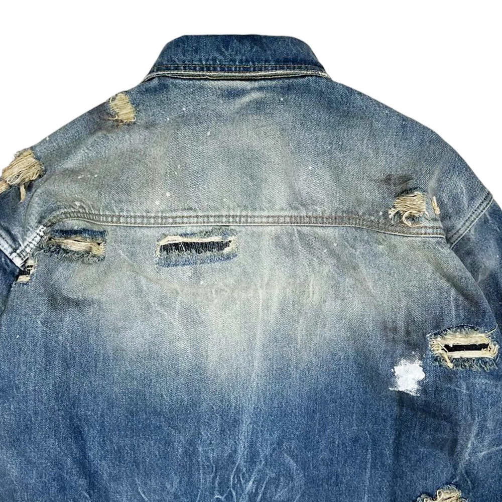 VETEMENTS / TRASHED DENIM SHIRT (UA65SH880D)