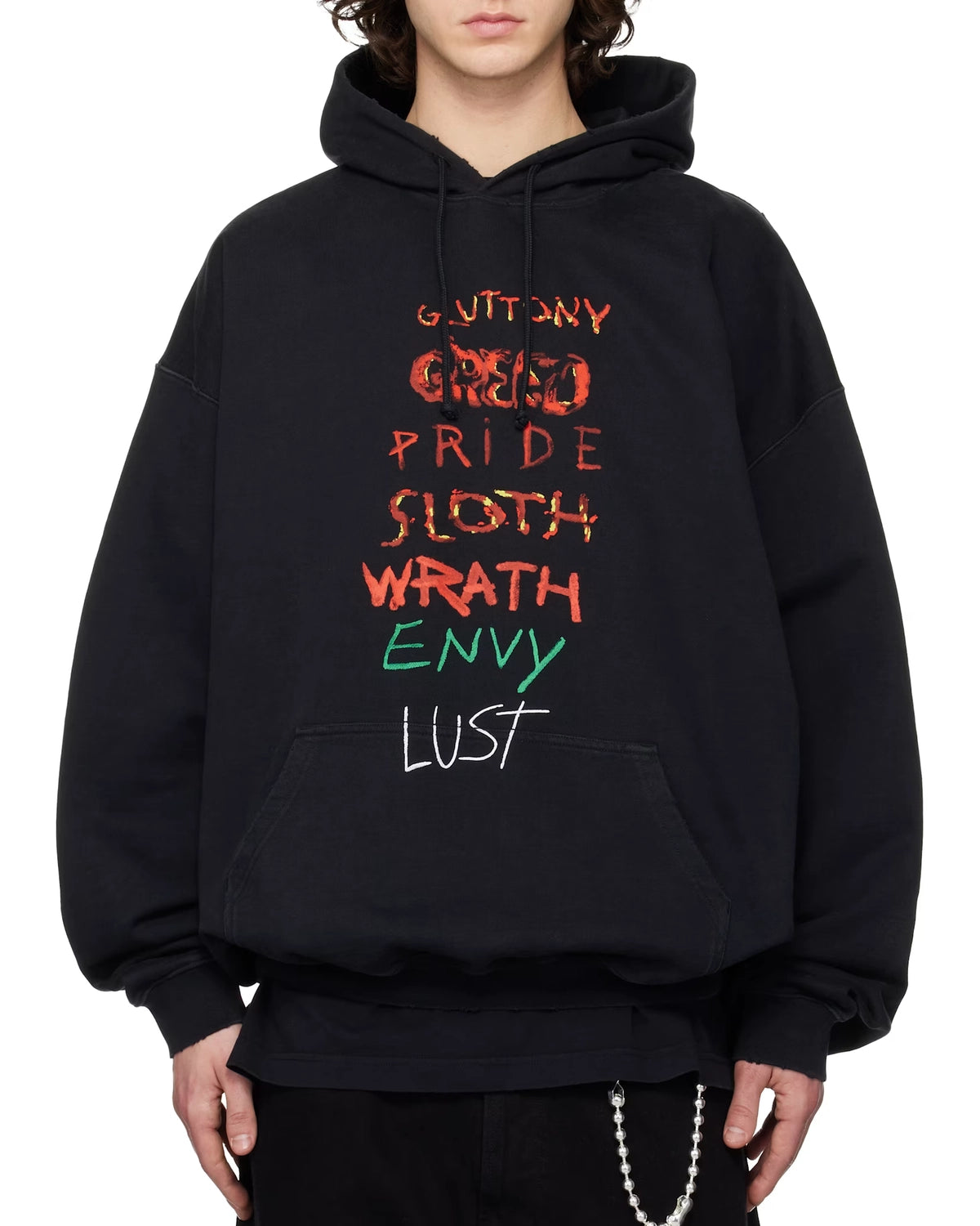 VETEMENTS の 7 SINS HOODIE (ME76HD195BX)