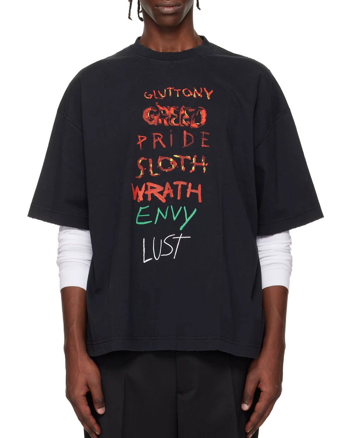 VETEMENTS の 7 SINS T-SHIRT (ME76TR196BX)