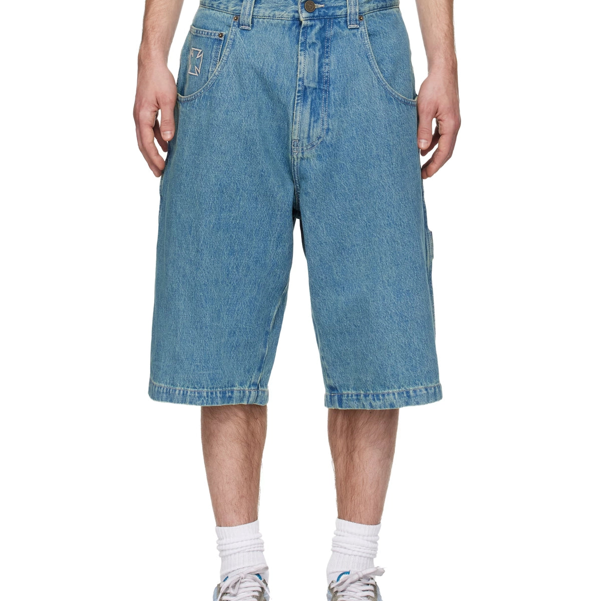 VETEMENTS (ヴェトモン) / BIKER CROSS HIP-HOP DENIM SHORTS | 公式