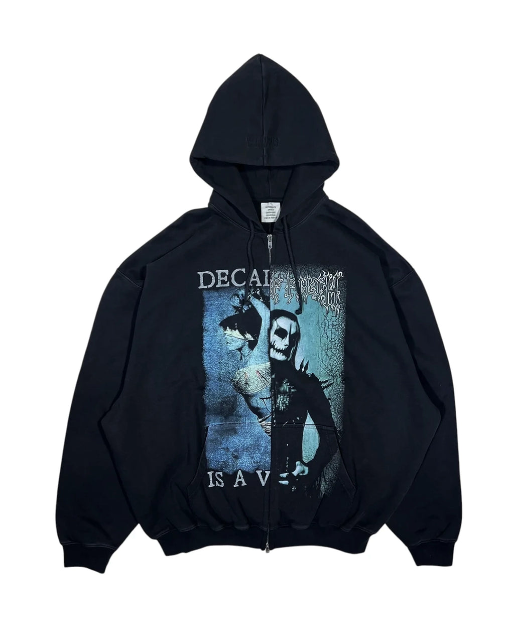 トップス VETEMENTS 23SS CUT-UP ZIP-UP HOODIE VETEMENTS (ヴェトモン) / COF CUT-UP OVERSIZED ZIP-UP HOODIE