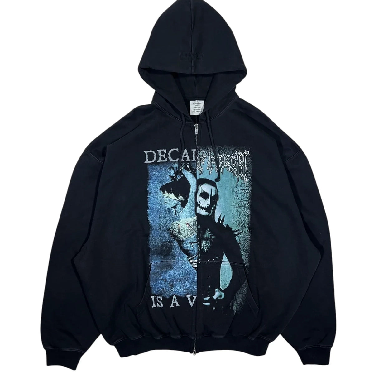VETEMENTS (ヴェトモン) / COF CUT-UP OVERSIZED ZIP-UP HOODIE