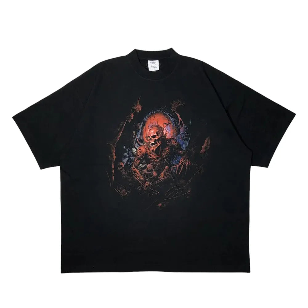 VETEMENTS の DEATH METAL OVERSIZED T-SHIRT (UA66TR640BR1000)