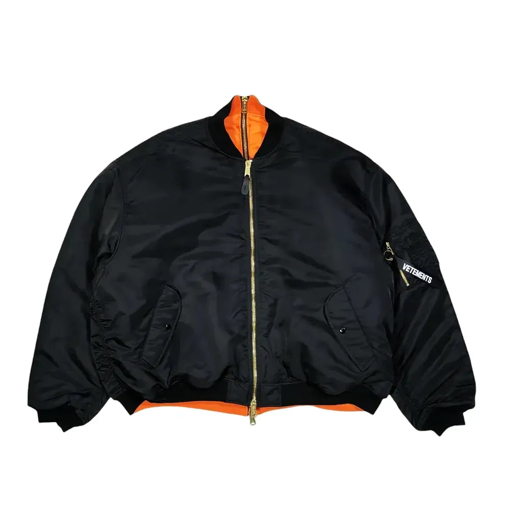 VETEMENTSの DOUBLE ZIP BOMBER JACKET (UA66JA310B1307)