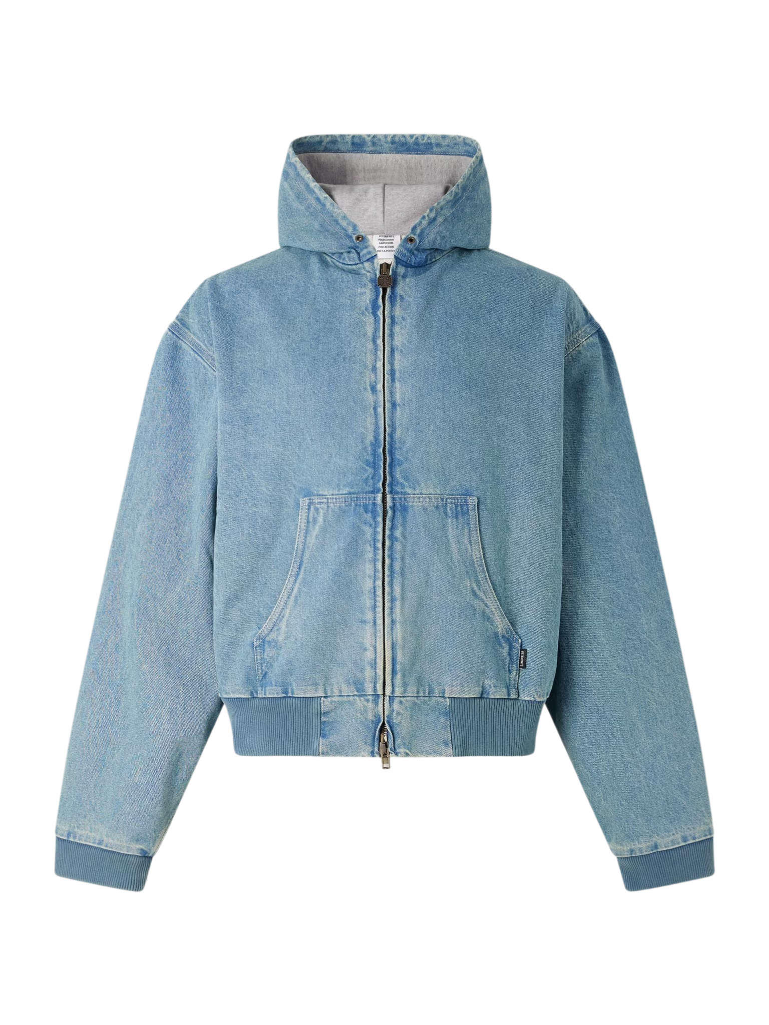 VETEMENTS のHOODED WORKWEAR DENIM JACKET (ME76DJ061N1)