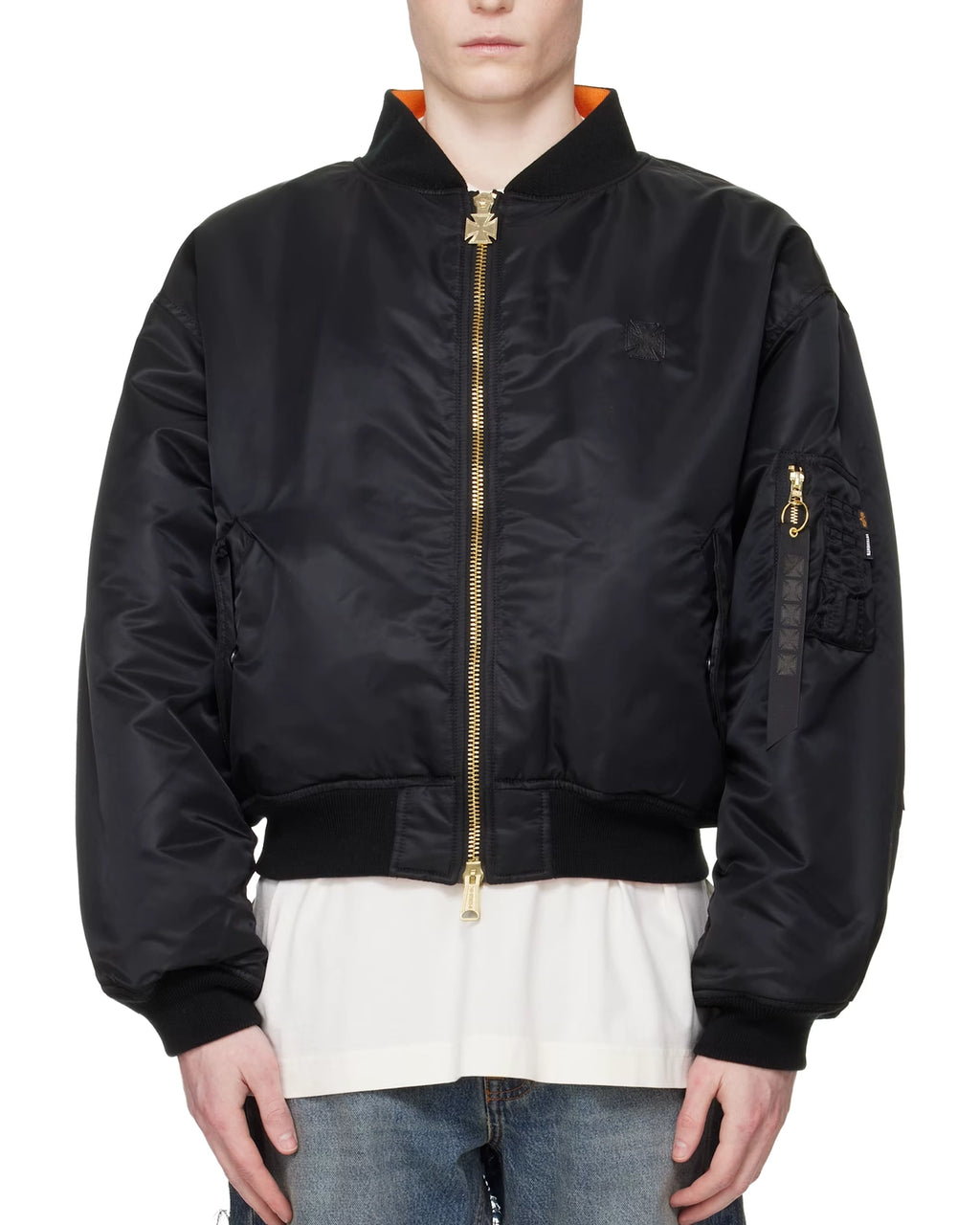 VETEMENTS (ヴェトモン) / LEATHER CROSSES BOMBER JACKET | 公式通販
