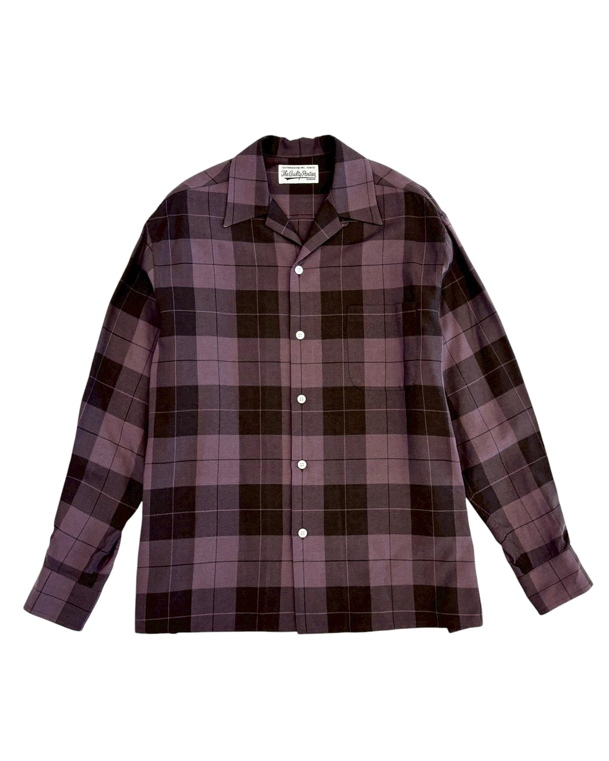 WACKO MARIA  / OMBRE CHECK OPEN COLLAR SHIRT (25FWE-WMS-OC01)
