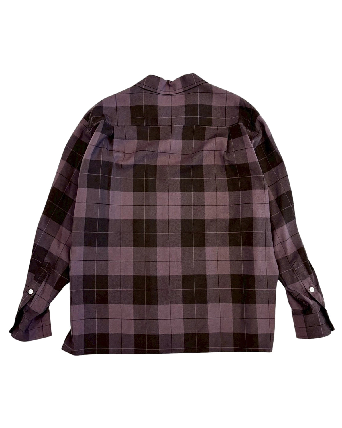 WACKO MARIA  / OMBRE CHECK OPEN COLLAR SHIRT (25FWE-WMS-OC01)