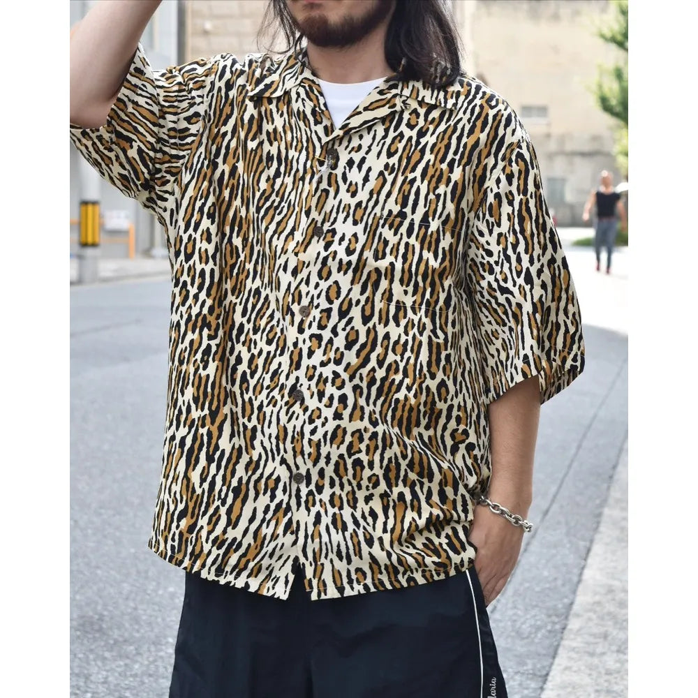 WACKO MARIA / LEOPARD HAWAIIAN SHIRT S/S (24FWE-WMS-HI01)