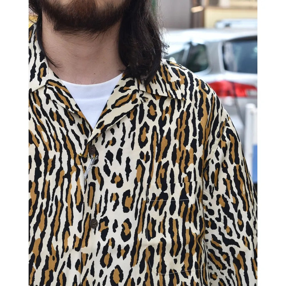 WACKO MARIA / LEOPARD HAWAIIAN SHIRT S/S (24FWE-WMS-HI01)