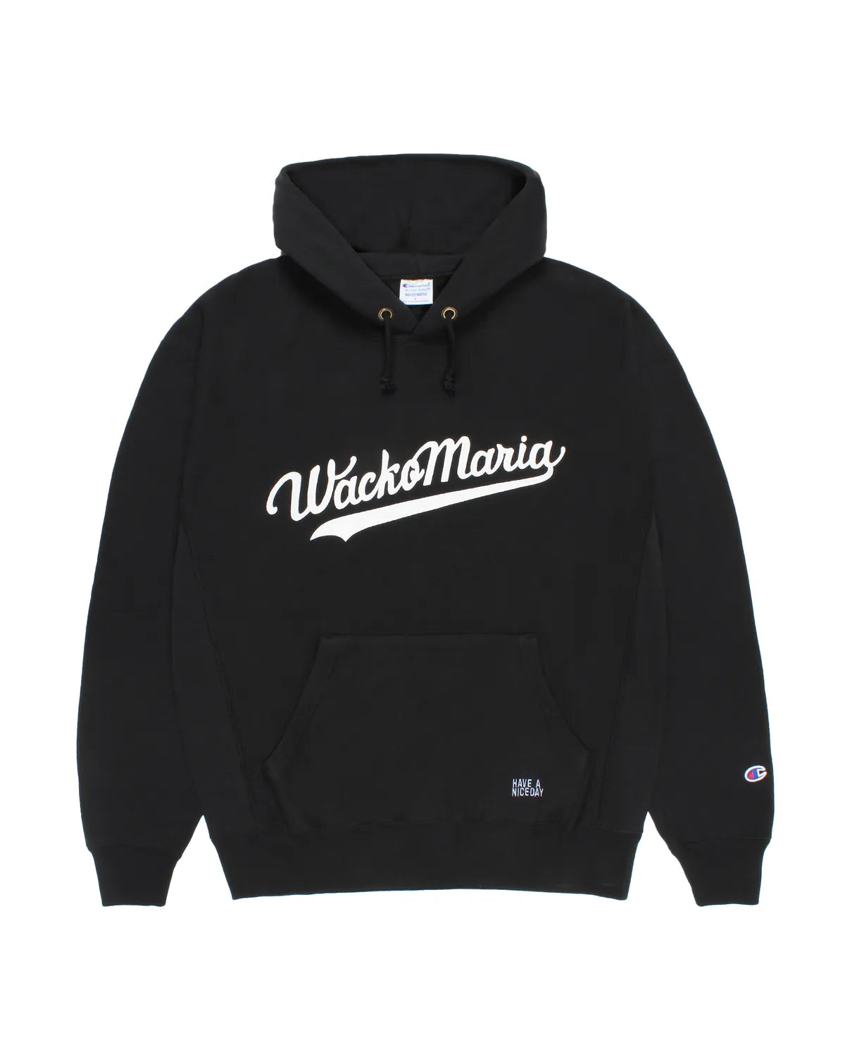 WACKO MARIA × Champion の REVERSE WEAVE HOODED SWEAT SHIRT (26FW-WMC-CP02)