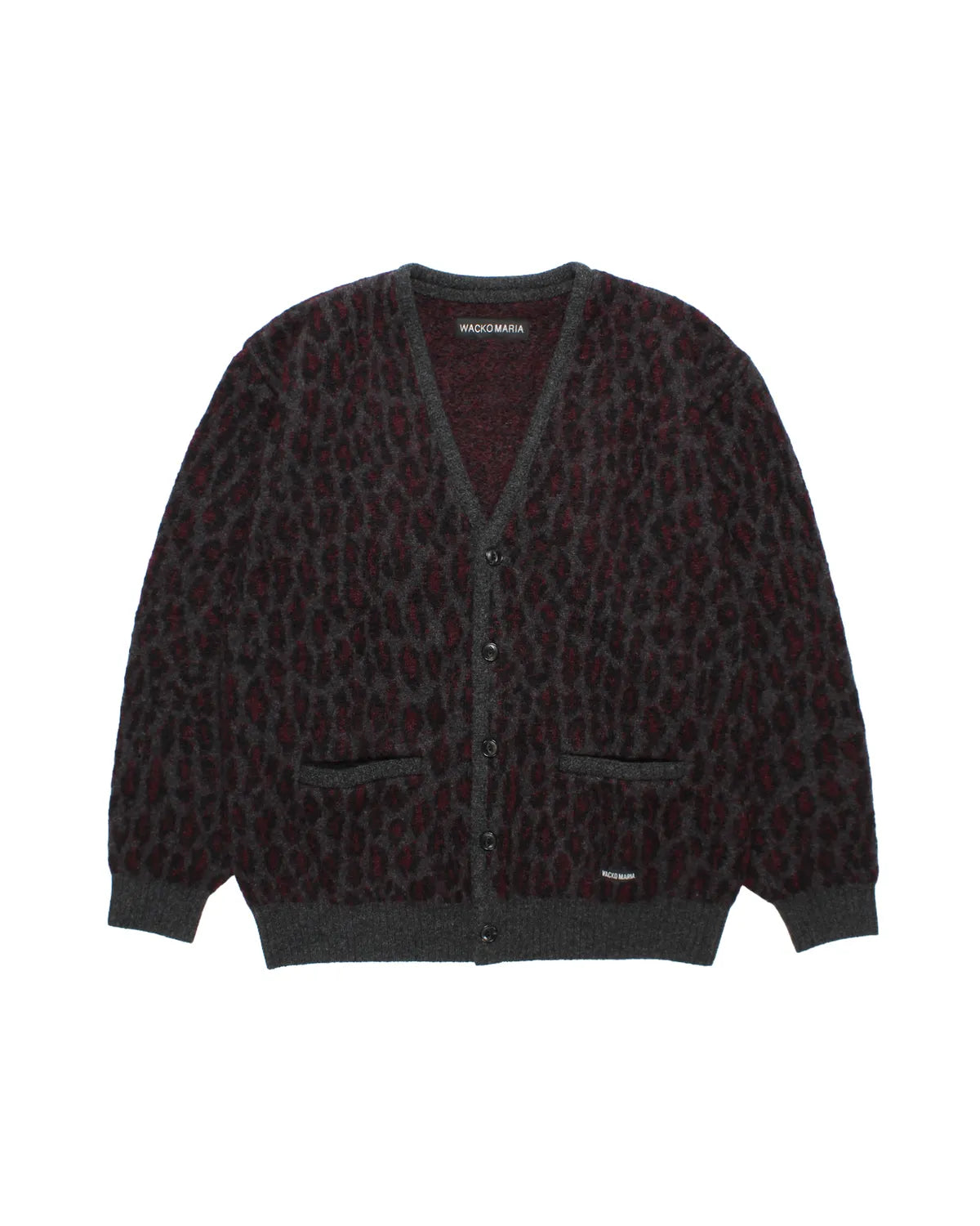 WACKO MARIA の LEOPARD MOHAIR JACQUARD  CARDIGAN (26FW-WMK-KN17)