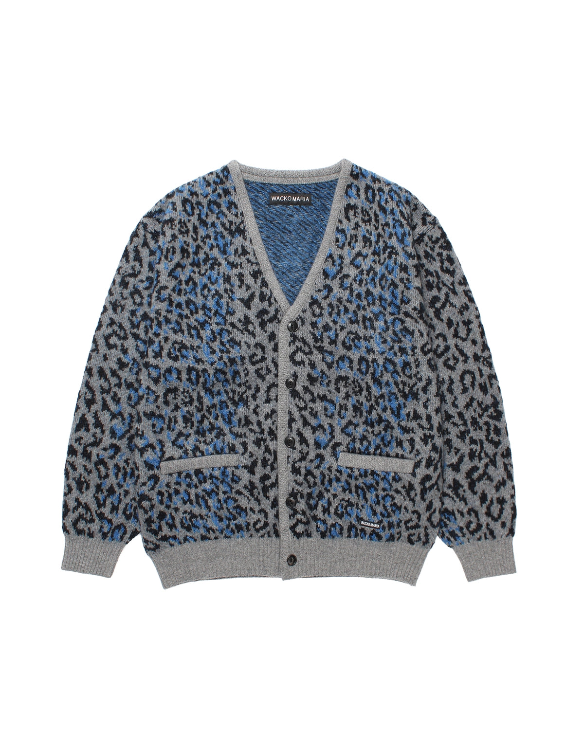 WACKO MARIA の LEOPARD MOHAIR JACQUARD KNIT CARDIGAN (25FW-WMK-KN08)