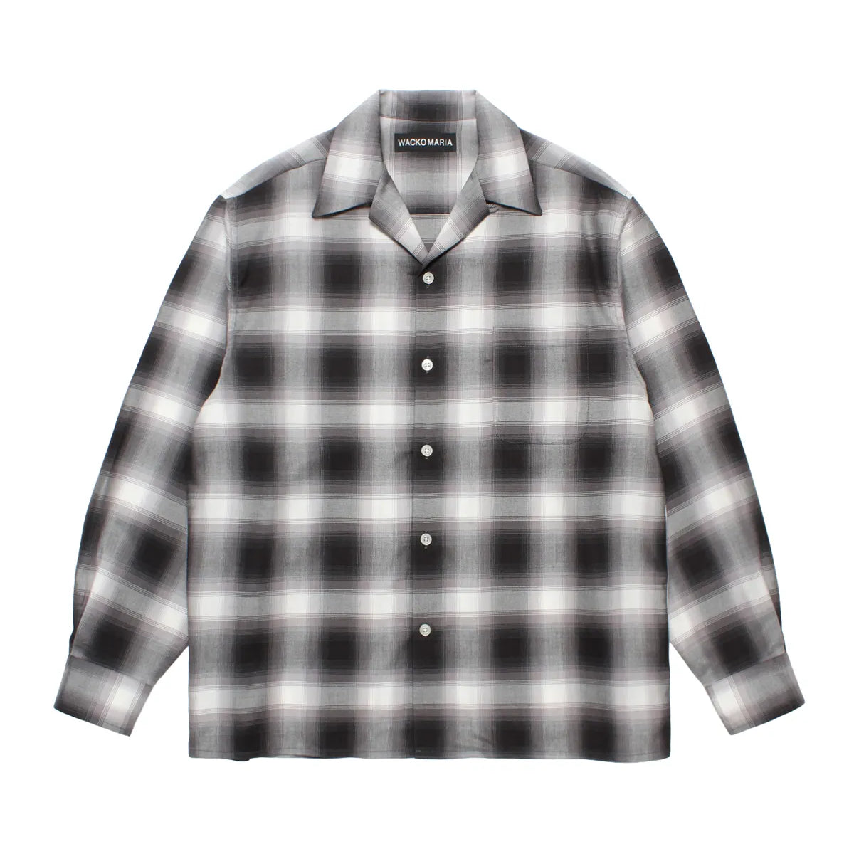 トップス WACKO MARIA OMBRE SHIRT WACKO MARIA(ワコマリア) / OMBRE CHECK OPEN COLLAR SHIRT