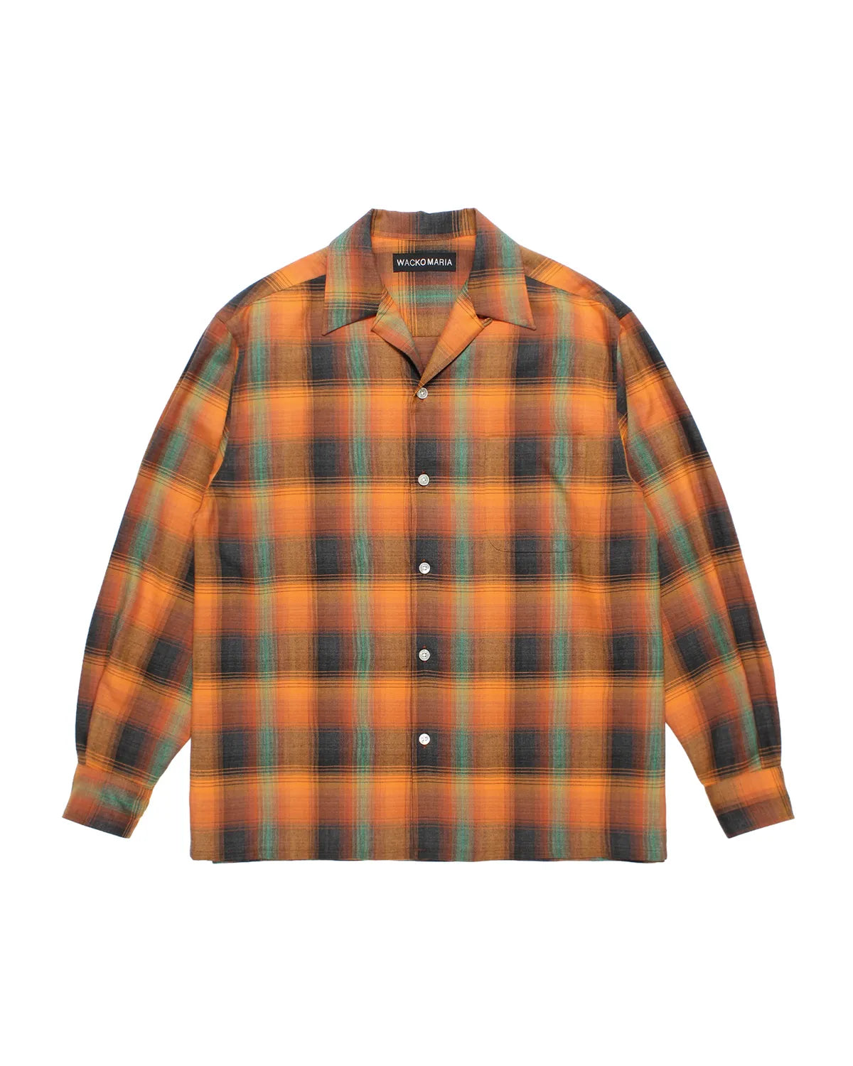 WACKO MARIA の OMBRE CHECK OPEN COLLAR SHIRT (26FW-WMS-OC11)
