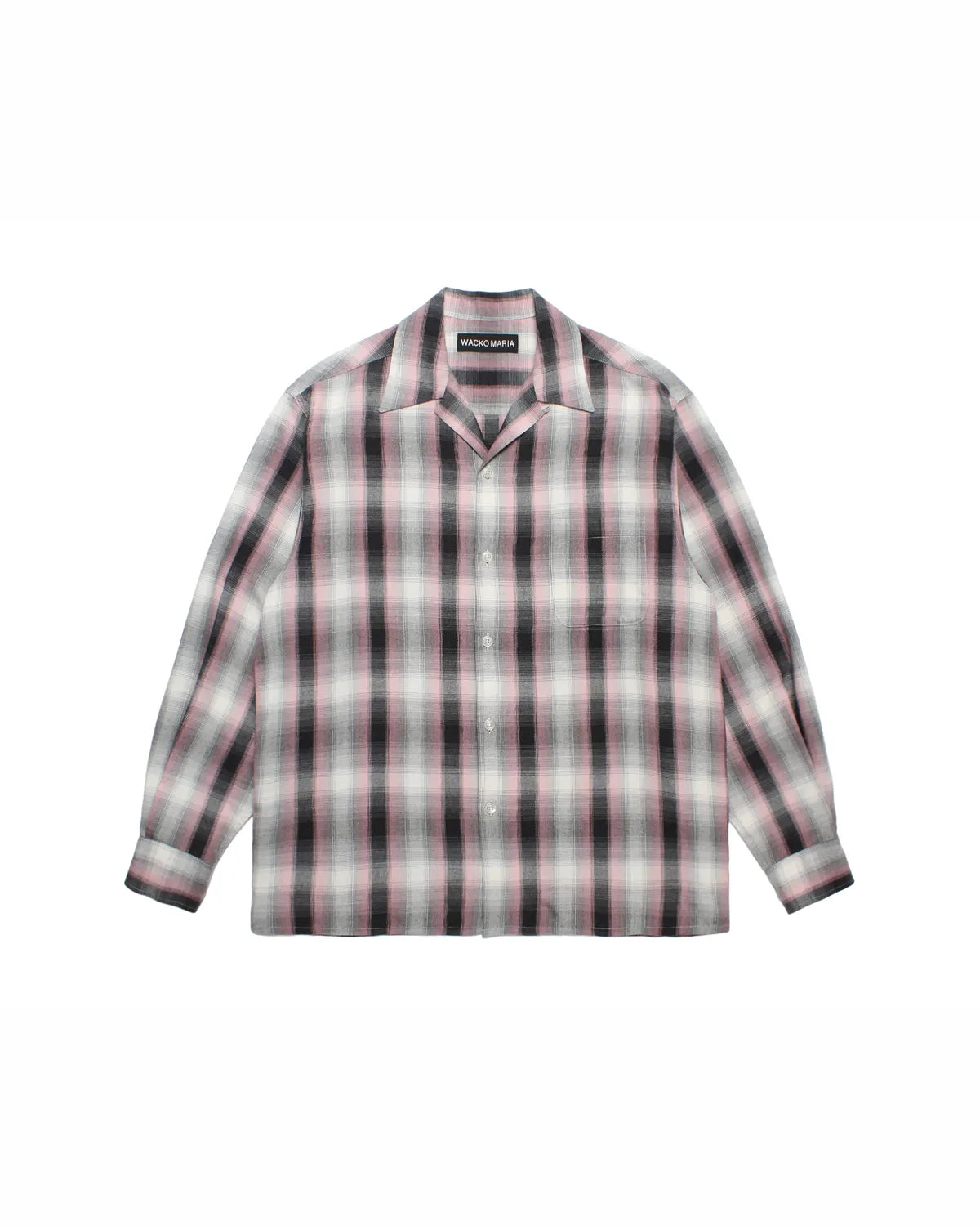 WACKO MARIA の OMBRE CHECK OPEN COLLAR SHIRT(26FWE-WMS-OC02)