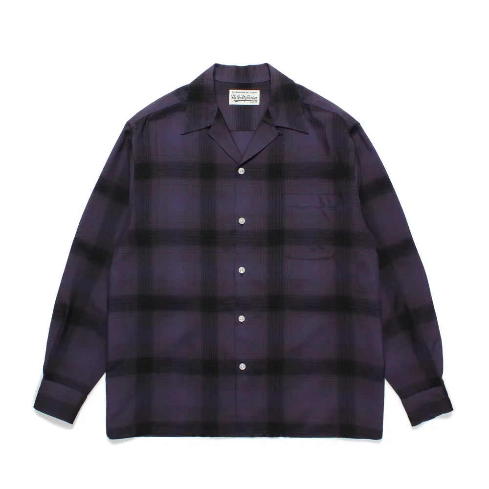WACKO MARIA の OMBRE CHECK OPEN COLLAR SHIRT L/S-TYPE4- (24FW-WMS-OC04)
