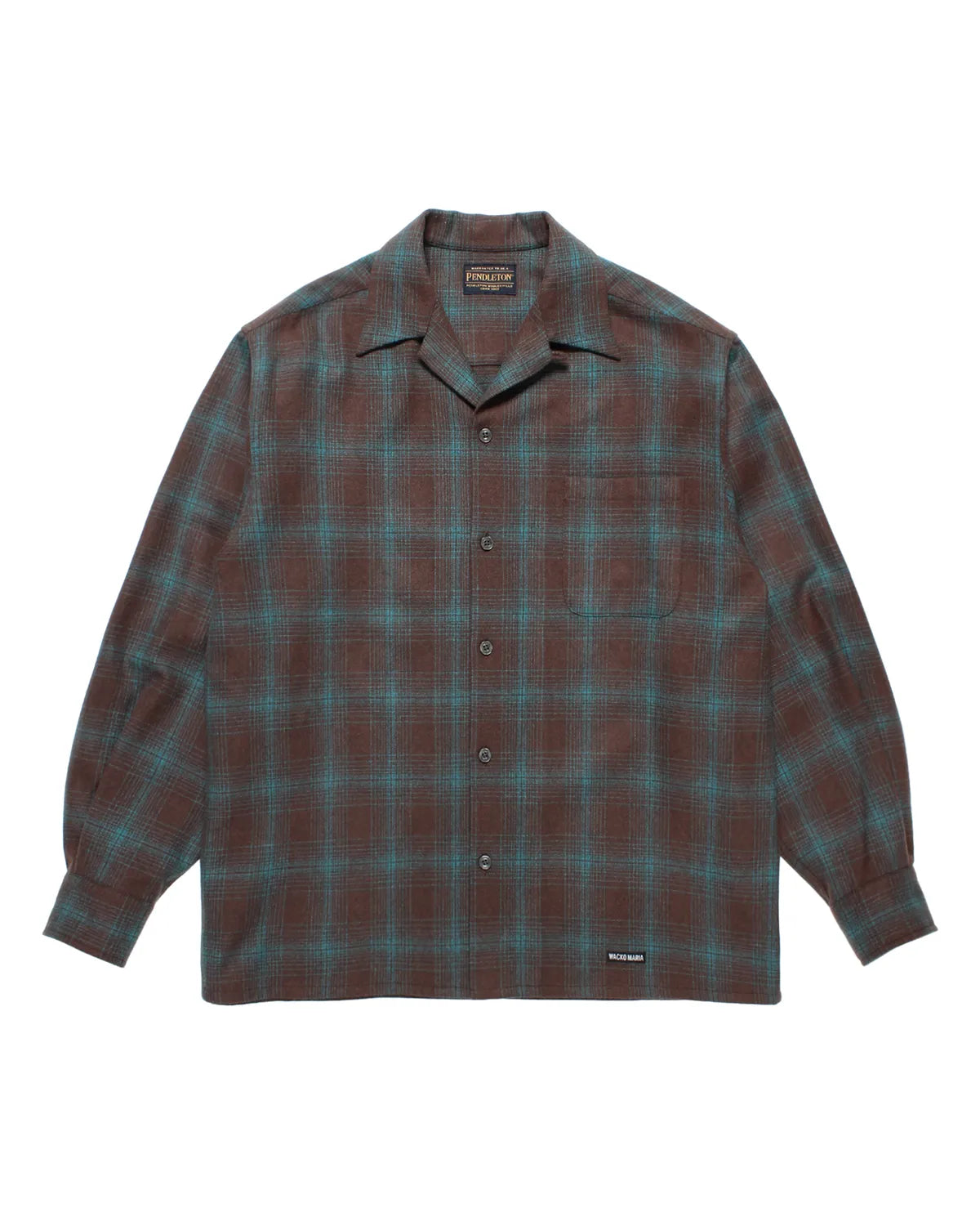 WACKO MARIA × PENDLETON の WOOL OMBRE CHECK OPEN COLLAR SHIRT -TYPE-3- (25FW-WMS-PE03)