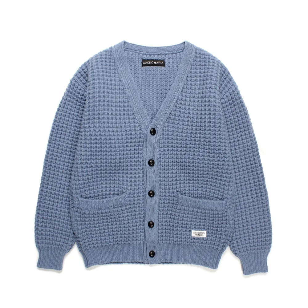 WACKO MARIA の WAFFLE KNIT CARDIGAN (24FW-WMK-KN02)