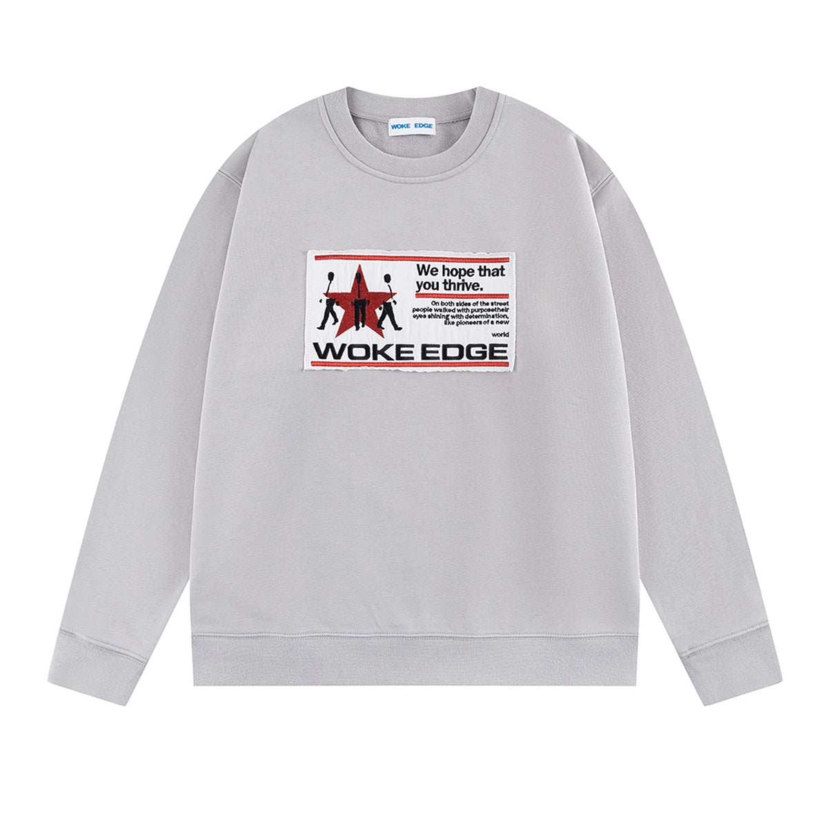 かつきくん着用WOKE EDGE グレー スウェット Mサイズ WOKE_EDGE_We_Hope_Washed_Crew_