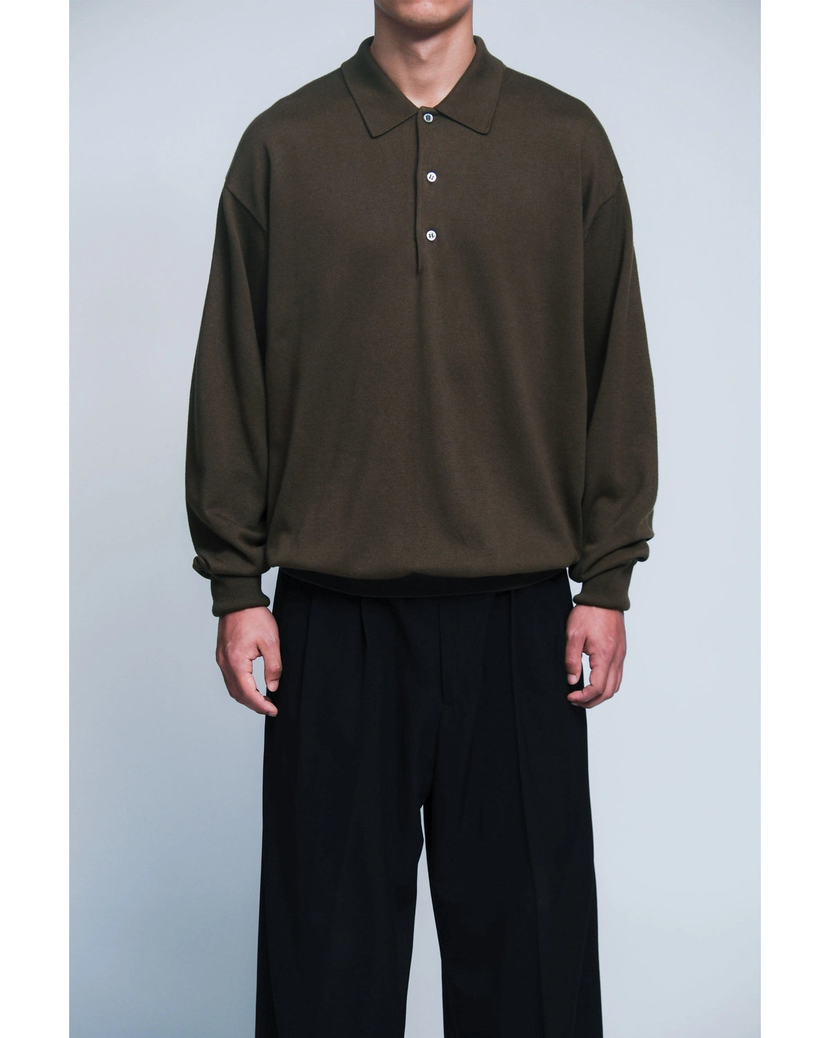 A.PRESSE / Cotton Knit  / L/S Polo Shirts (25SAP-03-02K)