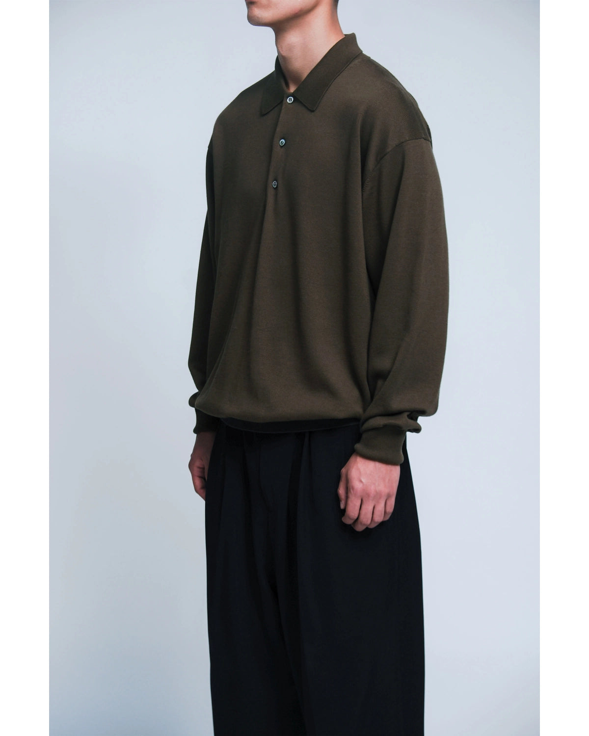 A.PRESSE / Cotton Knit  / L/S Polo Shirts (25SAP-03-02K)