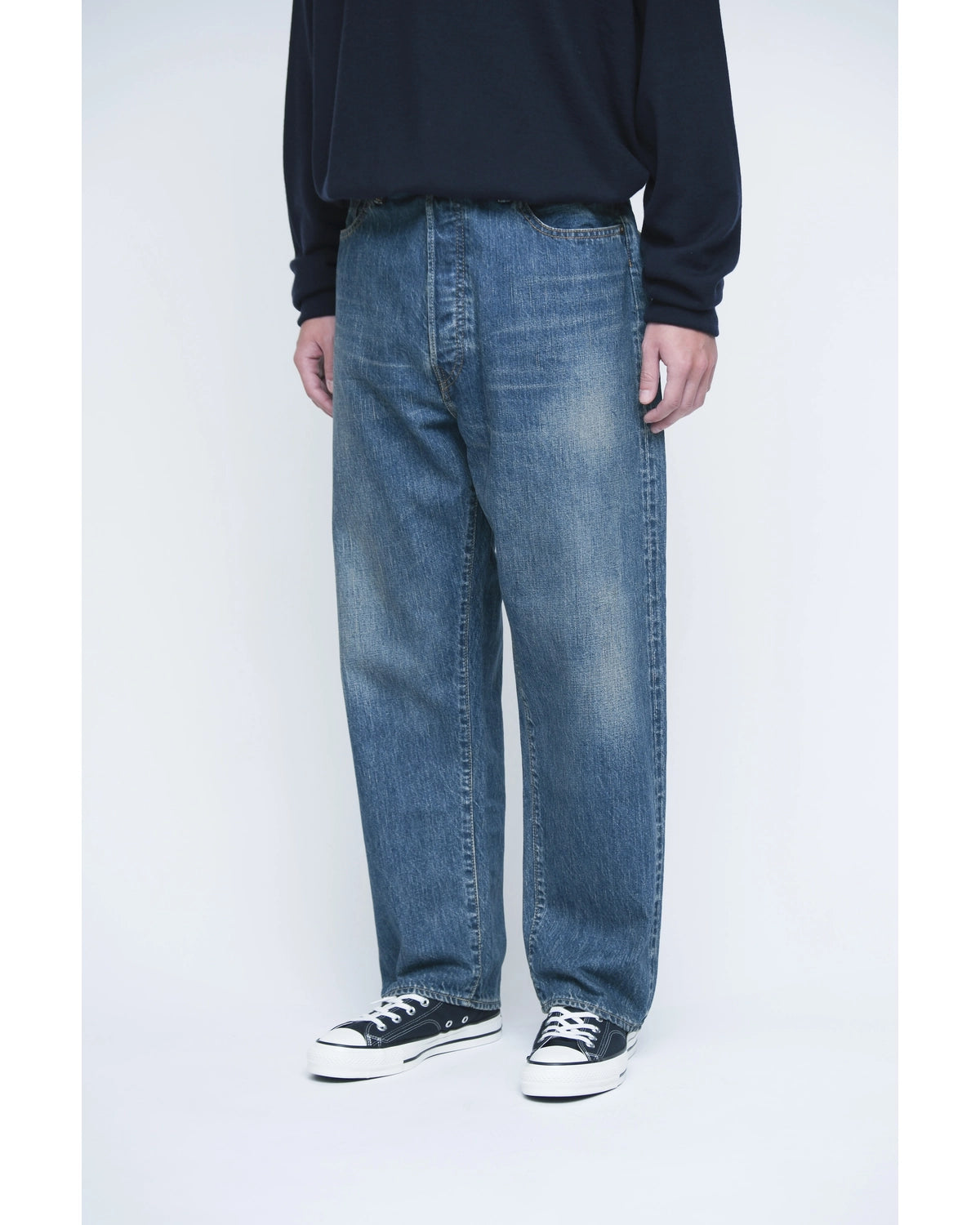 A.PRESSE / Washed Denim Wide Pants (AP-4002)