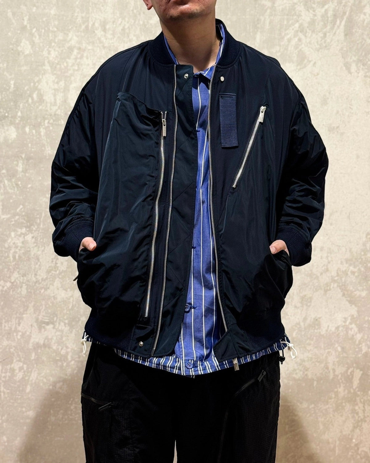 White Mountaineering  の ASYMMETRY FLIGHT JACKET (WM2571201)