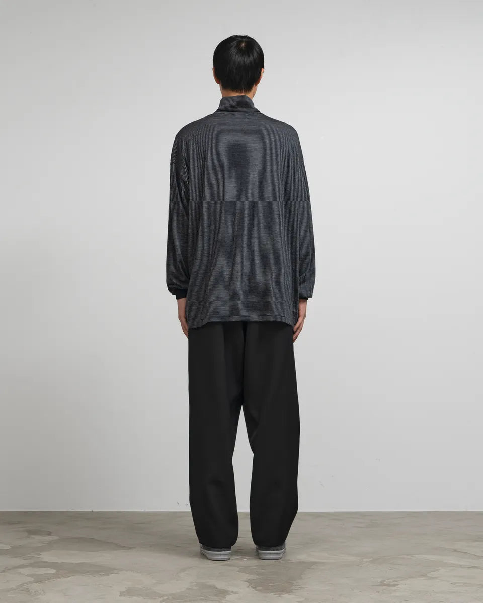 Graphpaper / Wool Border L/S Turtle Neck Tee (GU243-70114B)