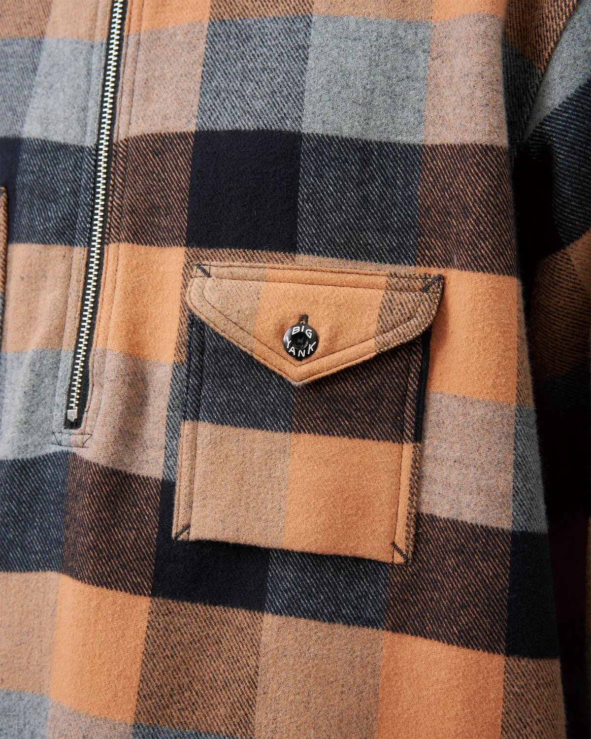 BIG YANK / Y1936 H-ZIP FLANNEL CHECK SHIRT (602-262-03)