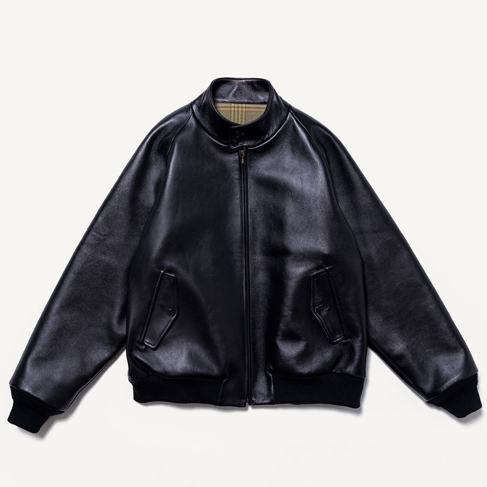 A.PRESSE / Leather Harrington Jacket