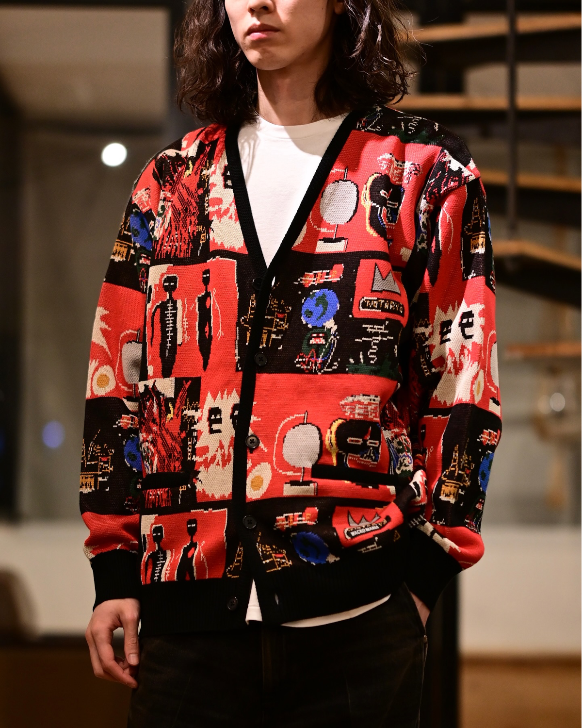 WACKO MARIA(ワコマリア)× JEAN-MICHEL BASQUIAT / CARDIGAN | 公式