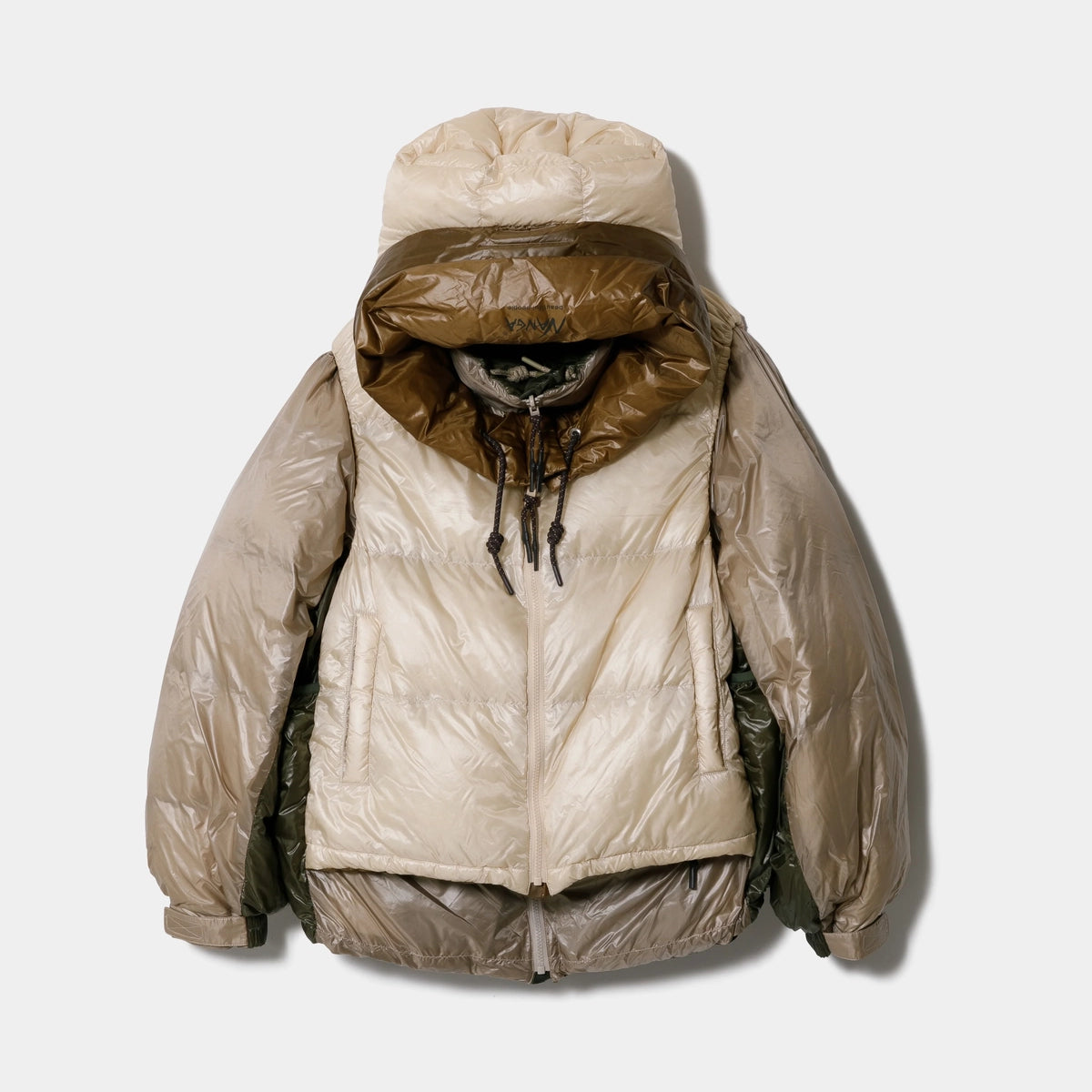 ●未使用●beautiful people●ダウンジャケット ビューティフルピープル☆リバーシブル☆サックス×イエロー