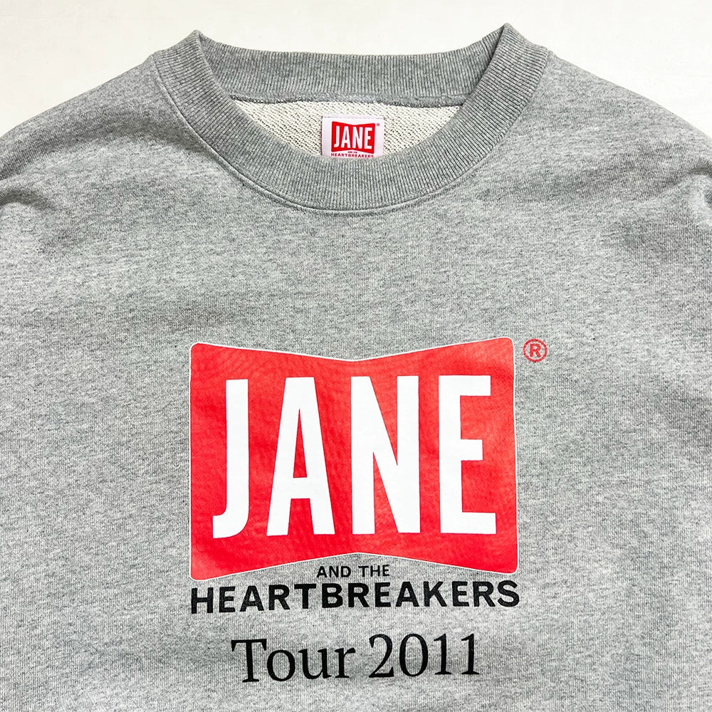 JANE & THE HEARTBREAKERS / L/S PRONTED CREW NECK SWEAT SHIRT "BOWERY"