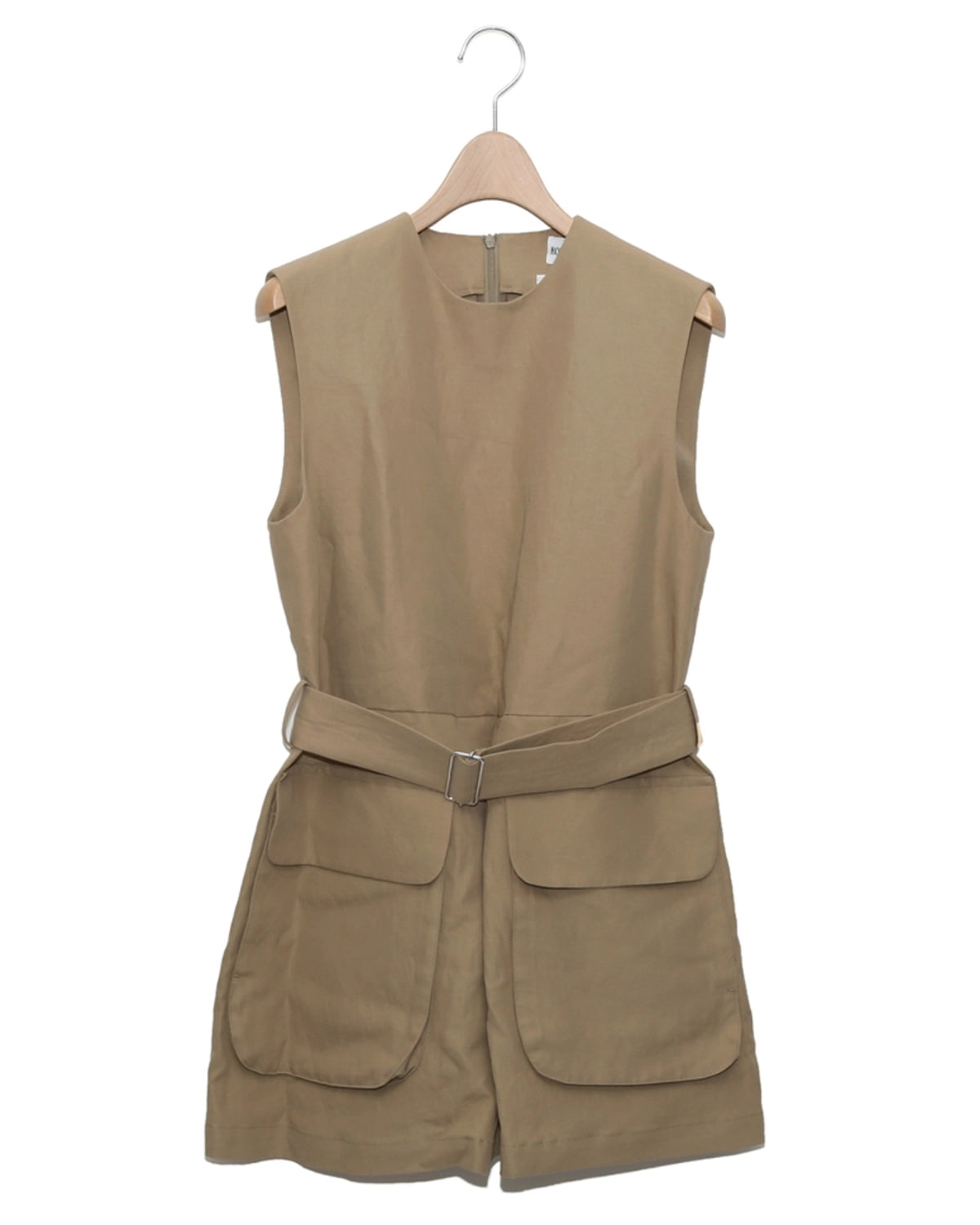 BOWTE / COTTON LINEN BOILE SLEEVLESS BELTED TOPS (261-01-0009)