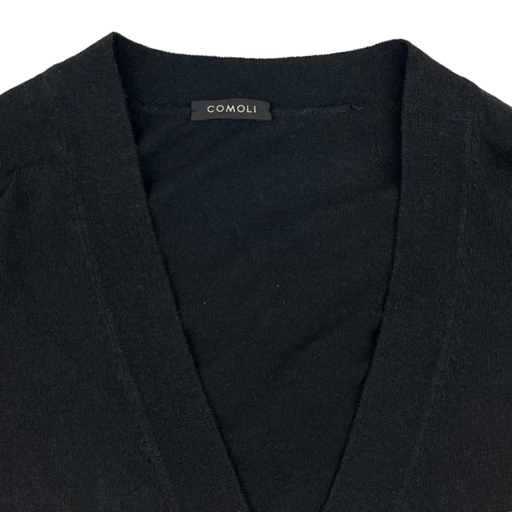 COMOLI FADE BLACK カーディガンサイズ3 Z01-06012 COMOLI FADE BLACK カーディガンサイズ3 Z01-06012