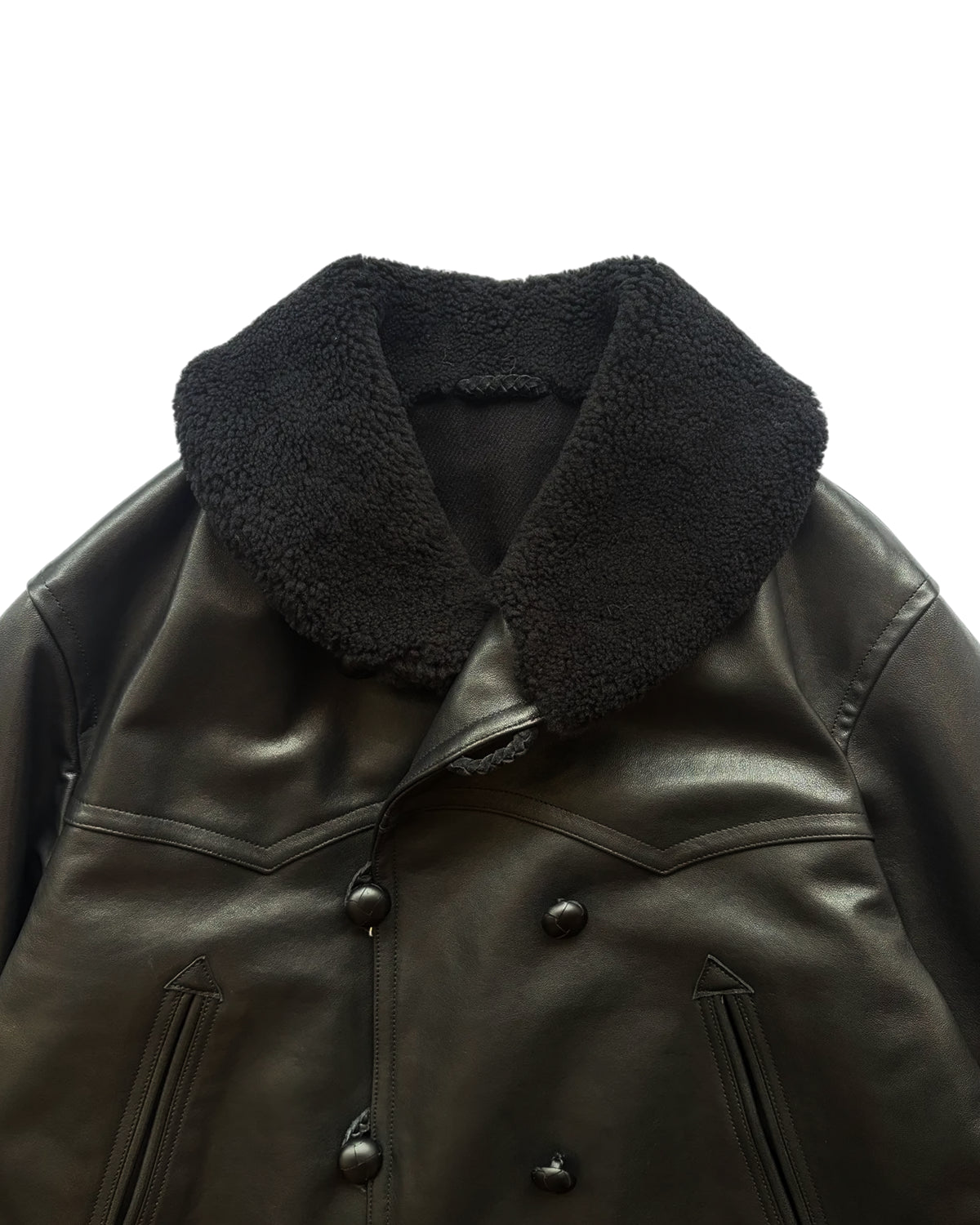 COMOLI / ラムレザー カナディアンコート (C03-04015)