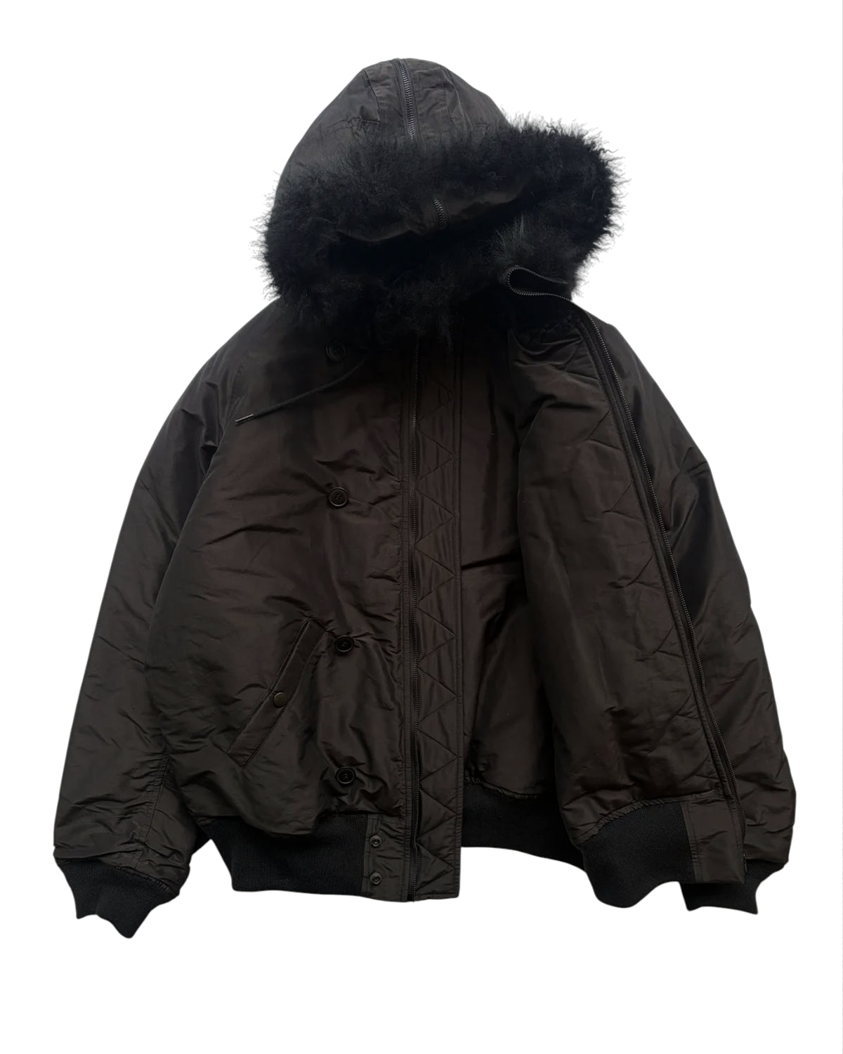 COMOLI / コットンシルク ミリタリーフーデッドジャケット (C03-01031)