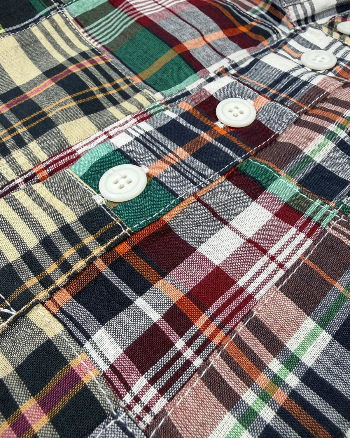 DESCENDANT / TETTY PULLOVER PATCHWORK LS SHIRT (261TQDS-SHM04)