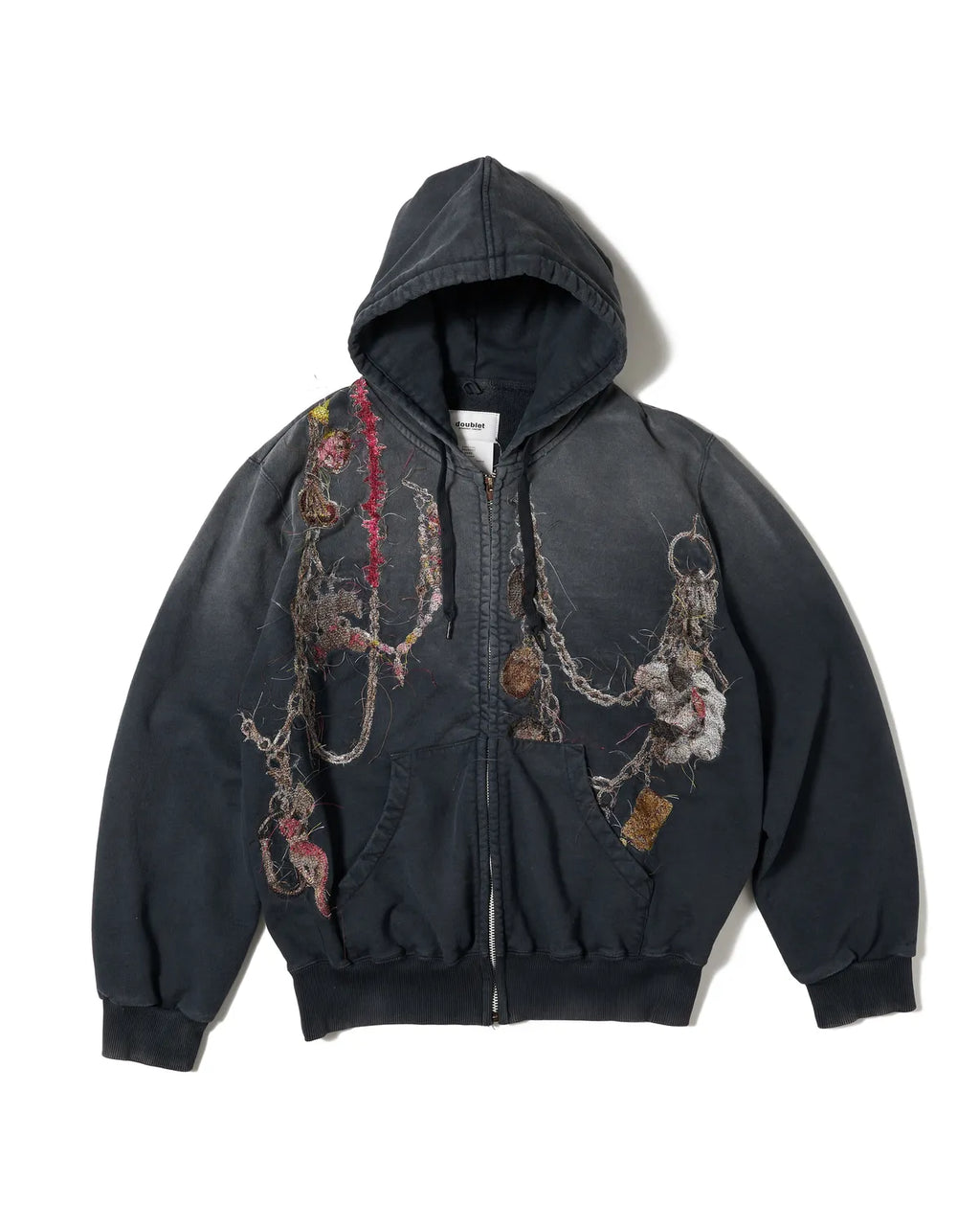 doublet（タブレット）/ EMBROIDERED CHAIN ZIP-UP HOODIE