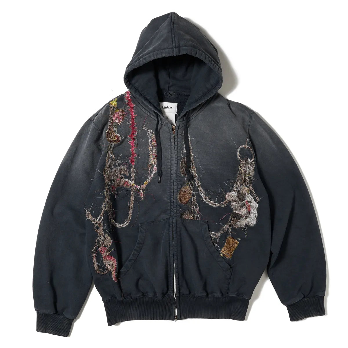 mmbbt heart design double zip 短丈 mmbbt heart design double zip 短丈 パーカー mmbbt heart