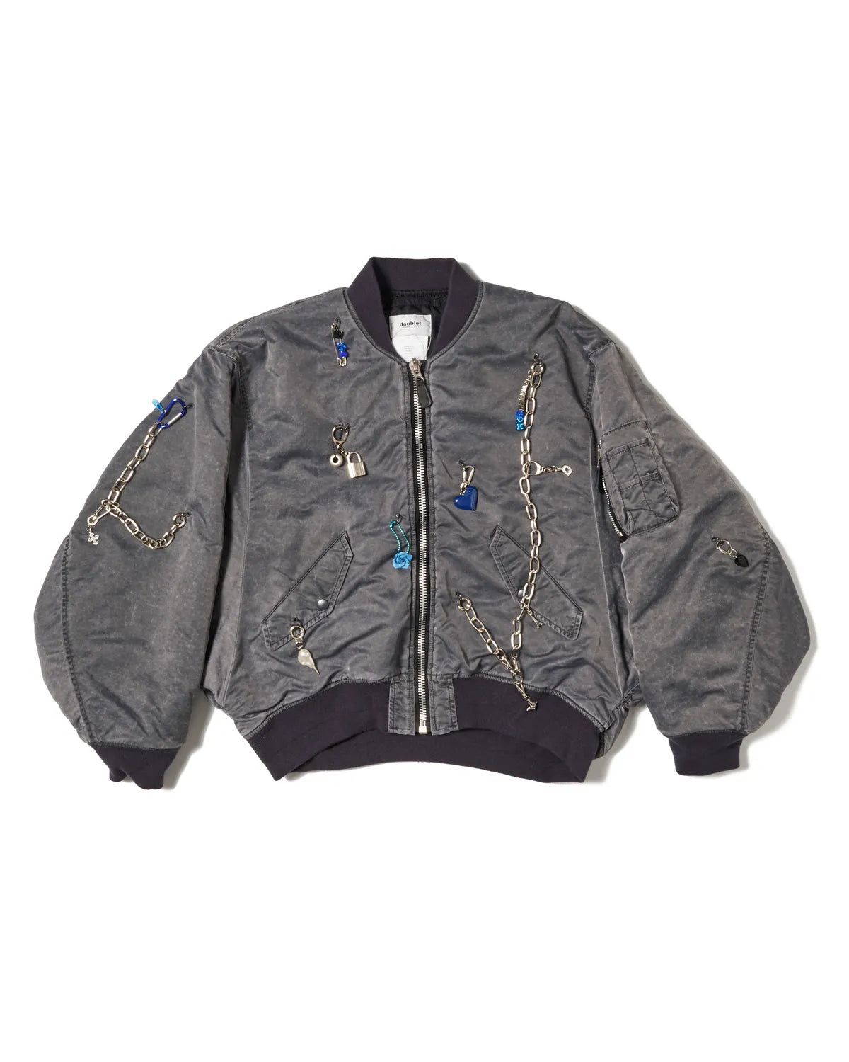 doublet の KEY CHAIN DECORATED BOMBER JACKET (25AW18BL223)