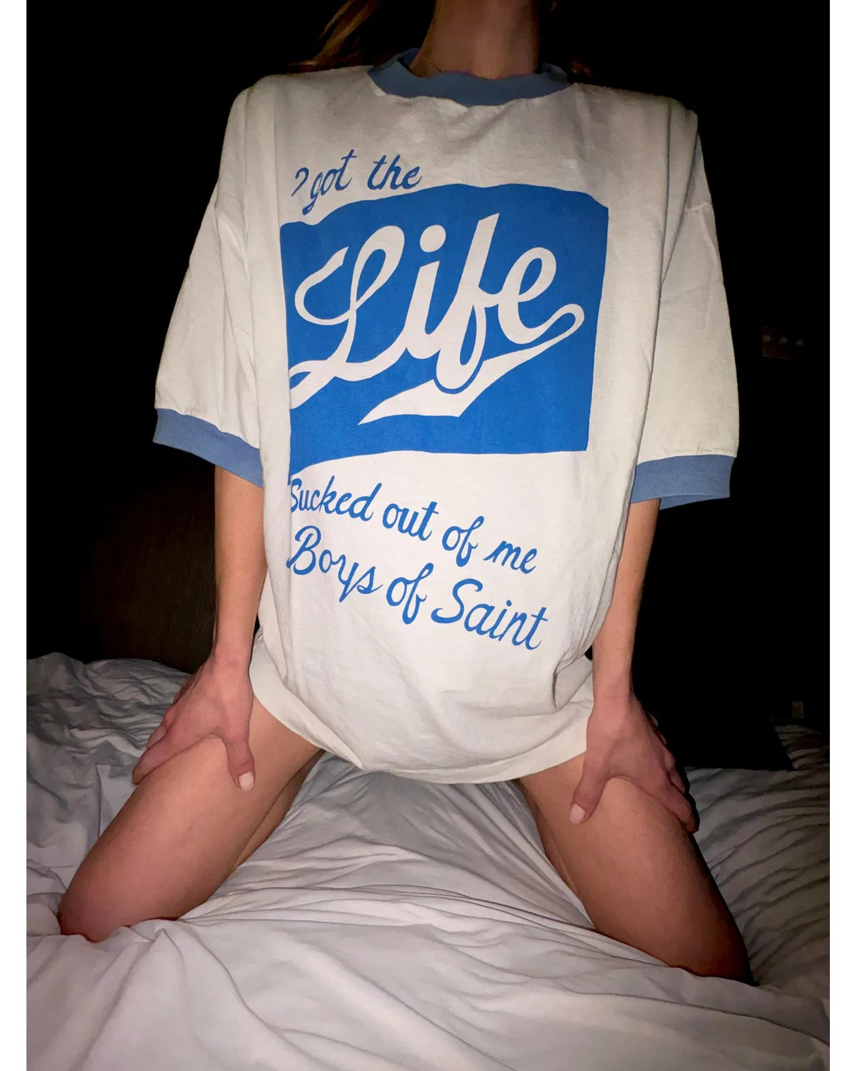 ©︎SAINT Mxxxxxx × BOYS OF SUMMER / BOS_SS T-SHIRT RINGER TEE (SM-MK8-0000-C16)