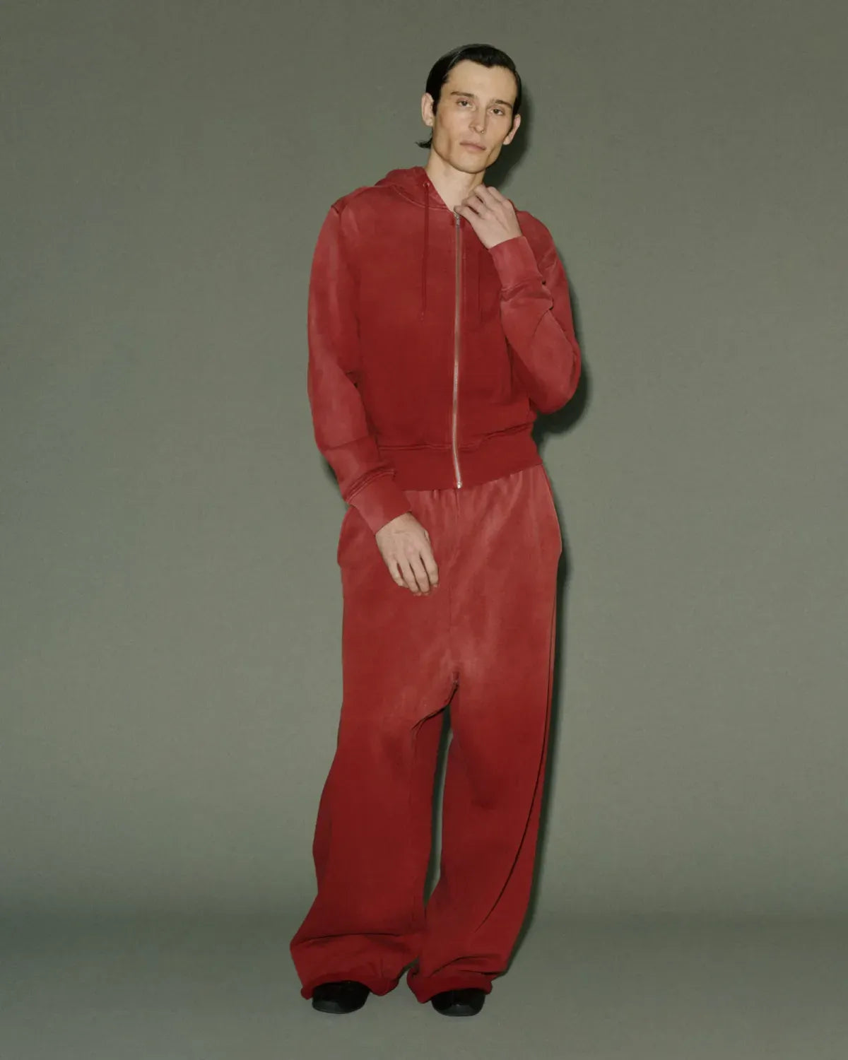 entire studios / SLIM ZIP UP SWEAT PARKA (ESFW26HO03012)