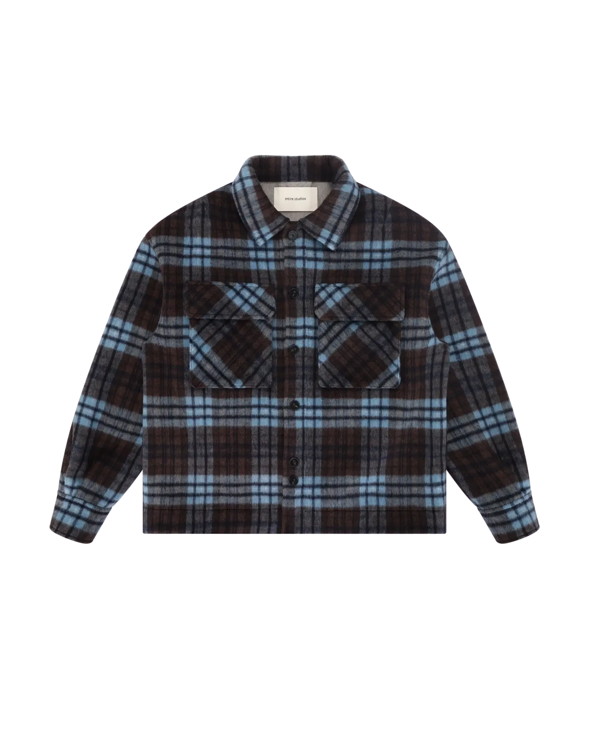 entire studios の Fjord Shirt Blue Check (ESFW26SR016181661)