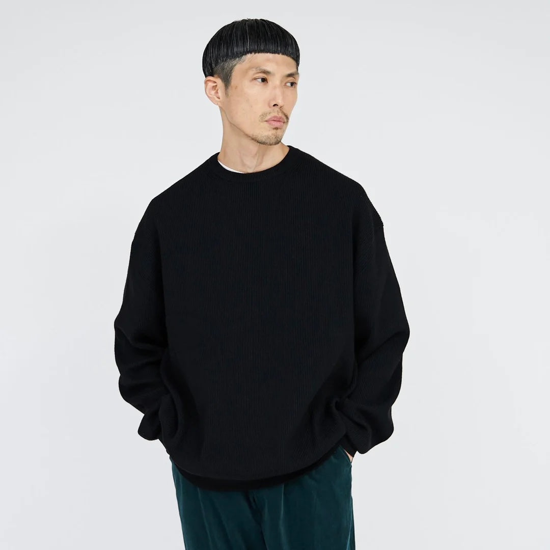 Graphpaper / High Density Crew Neck Knit (GU243-80092B)