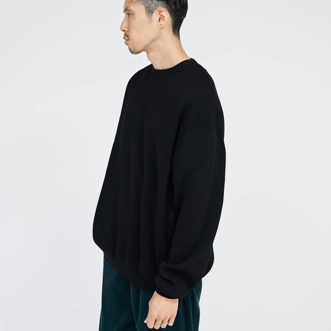 Graphpaper / High Density Crew Neck Knit (GU243-80092B)