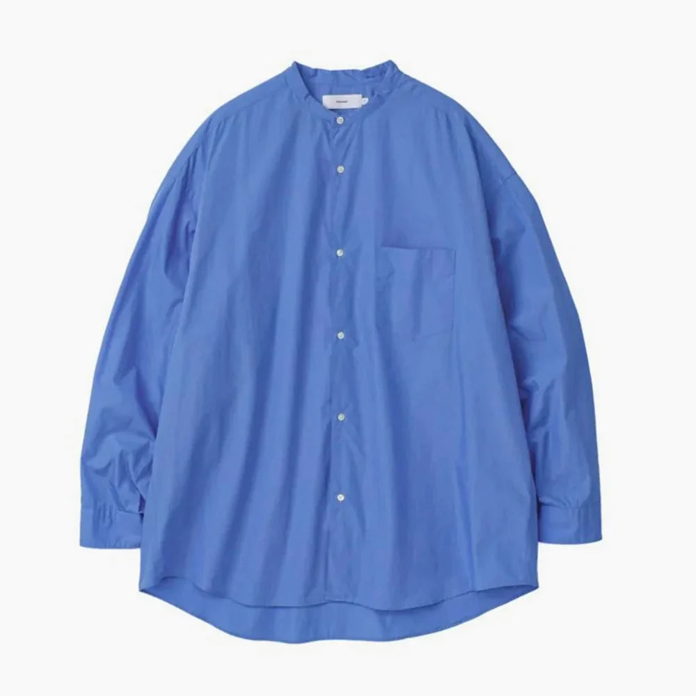 Graphpaper / Broad L/S Oversized Band Collar Shirt (GM244-50023B)