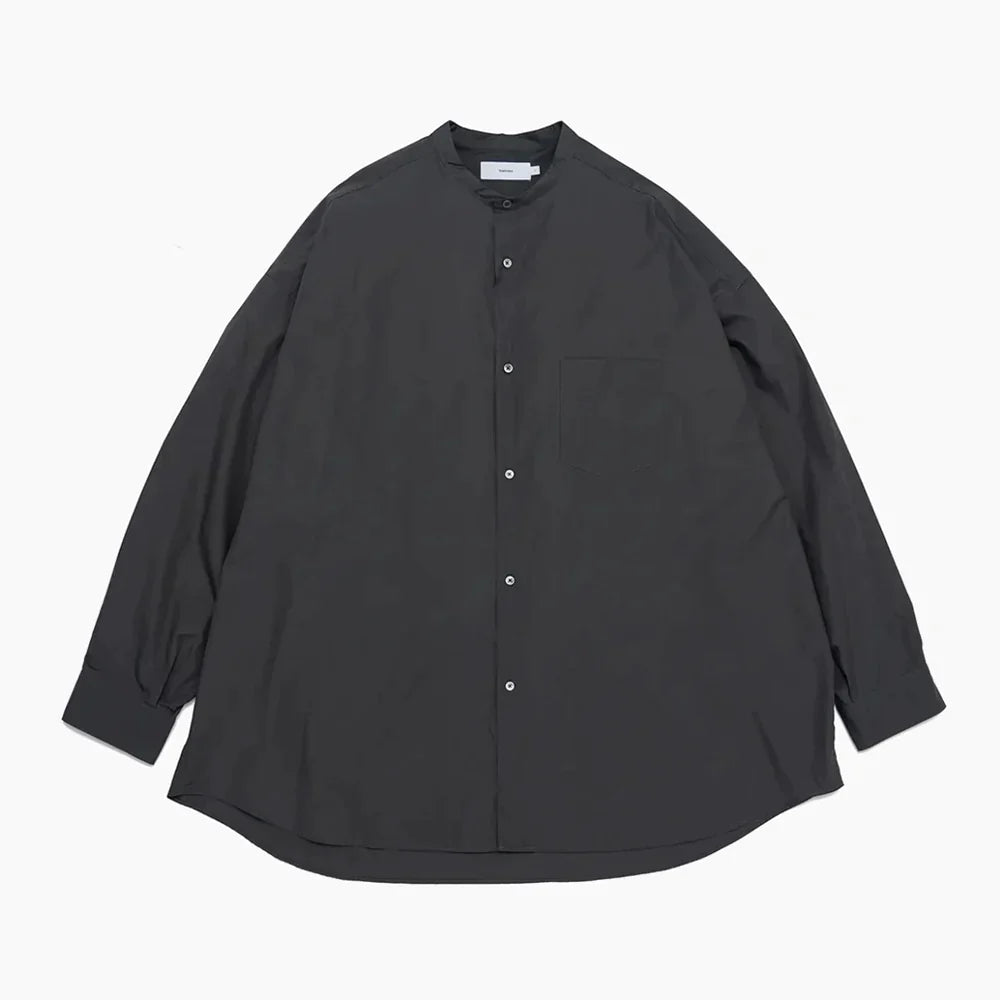 Graphpaper / Broad L/S Oversized Band Collar Shirt (GM244-50023B)